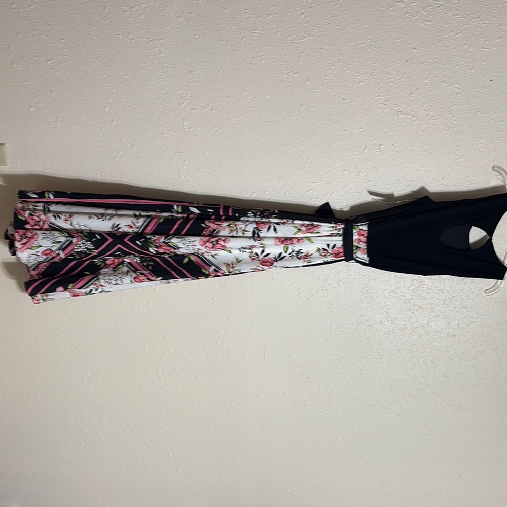 INC International Concepts Black and Floral Maxi Dress